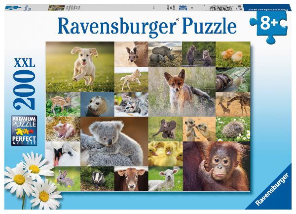 Ravensburger Kinderpuzzle - 13353 Süße Tierbabys - 200 Teile Puzzle für Kinder ab 8 Jahren