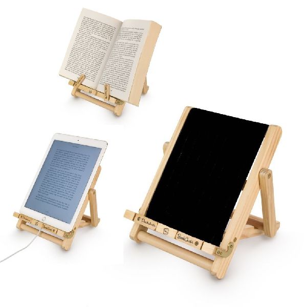 Bookchair (Medium) - Schwarz - Buchständer aus Holz - Leseständer - Für Bücher, E-Reader und Tablets - Lesehilfe - Tablethalter - freihändig Lesen - Geschenk für Leser & Buchliebhaber