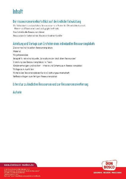 Schatzkarte der kindlichen Ressourcen - Poster A1