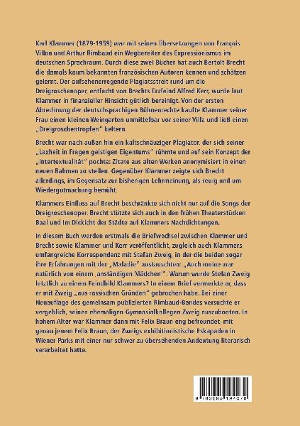 Karl Klammer und der Plagiatsstreit mit Bertolt Brecht um die Dreigroschenoper