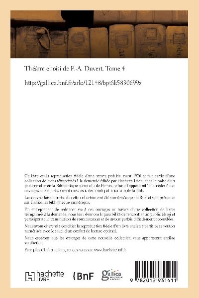Théâtre choisi de F.-A. Duvert. Tome 4