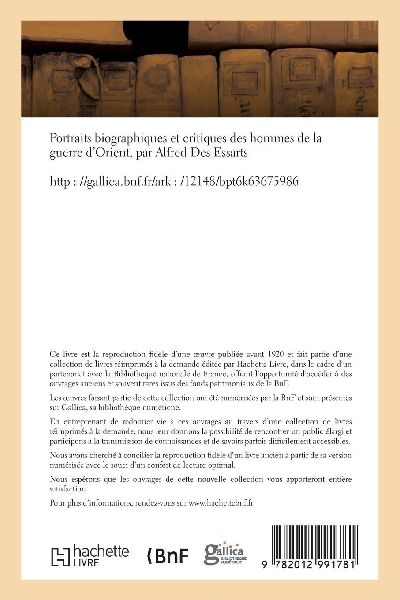 Portraits biographiques et critiques des hommes de la guerre d'Orient