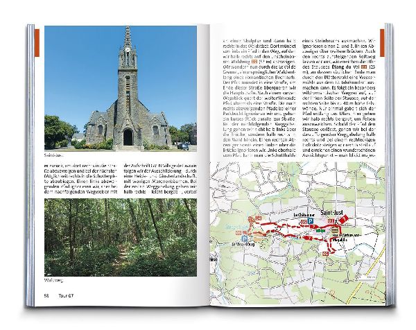 KOMPASS Wanderführer Bretagne, vom Mont-Saint-Michel bis Saint-Nazaire, 55 Touren mit Extra-Tourenkarte