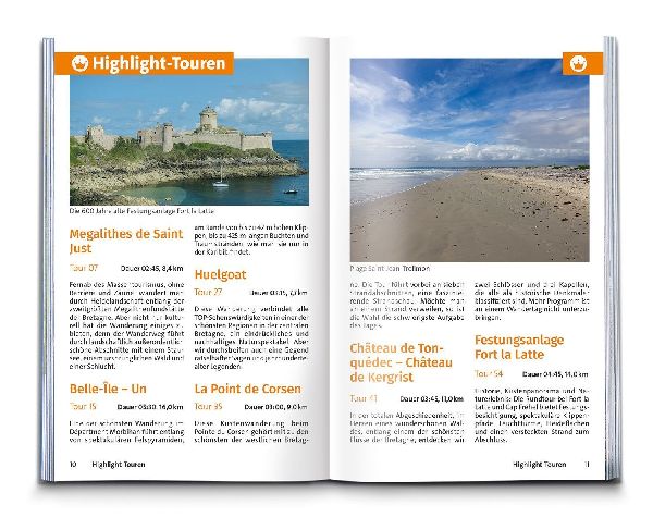 KOMPASS Wanderführer Bretagne, vom Mont-Saint-Michel bis Saint-Nazaire, 55 Touren mit Extra-Tourenkarte