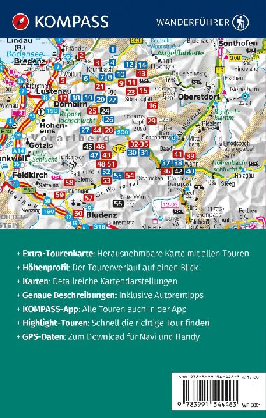 KOMPASS Wanderführer Bregenzerwald und Großes Walsertal, 60 Touren mit Extra-Tourenkarte
