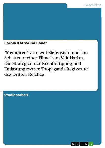 "Memoiren" von Leni Riefenstahl und "Im Schatte...