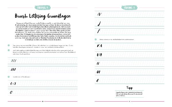 Handlettering - Super easy! Übungsheft mit original Tombow ABT Dual Brush Pen
