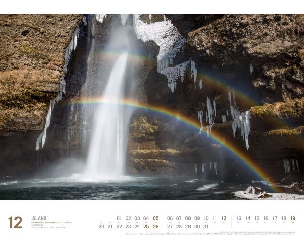 Island Kalender 2027 | Unterwegs zwischen Gletschern und Geysiren