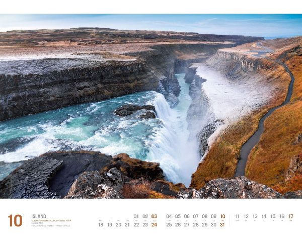 Island Kalender 2027 | Unterwegs zwischen Gletschern und Geysiren
