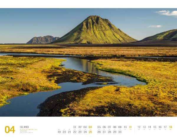 Island Kalender 2027 | Unterwegs zwischen Gletschern und Geysiren