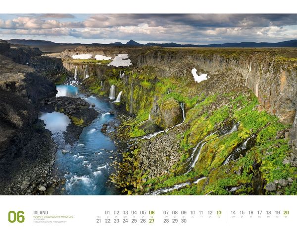 Island Kalender 2027 | Unterwegs zwischen Gletschern und Geysiren