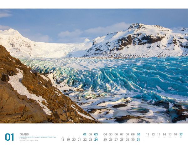 Island Kalender 2027 | Unterwegs zwischen Gletschern und Geysiren