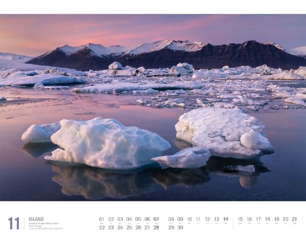 Island Kalender 2027 | Unterwegs zwischen Gletschern und Geysiren