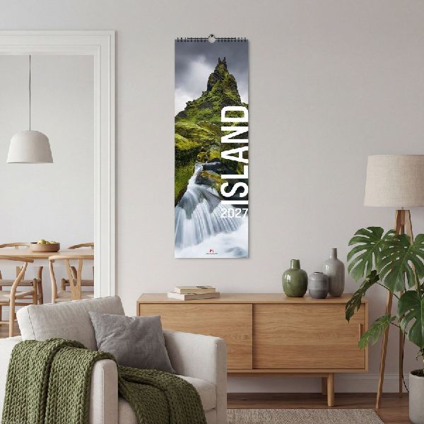 Island Vertikal Kalender 2027