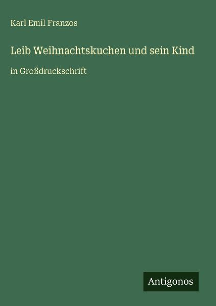Leib Weihnachtskuchen und sein Kind