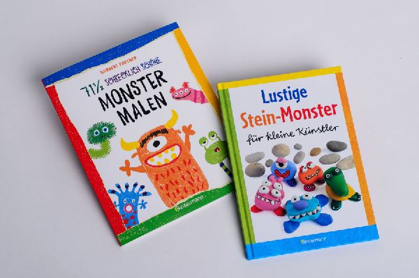 Lustige Stein-Monster für kleine Künstler. Basteln mit Steinen aus der Natur. Ab 5 Jahren