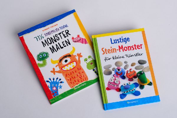 Lustige Stein-Monster für kleine Künstler. Basteln mit Steinen aus der Natur. Ab 5 Jahren