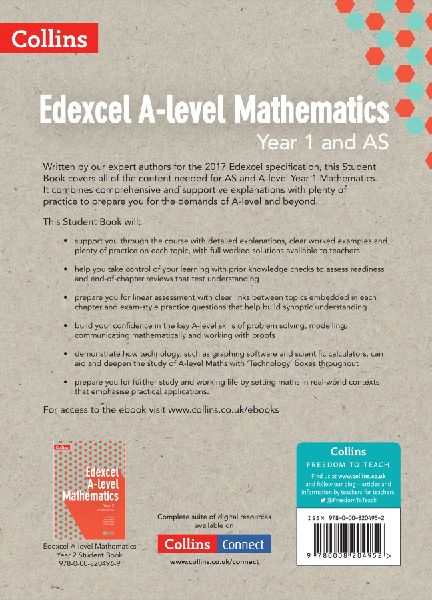 Edexcel a Level Mathematics Student Book Year 1 and as