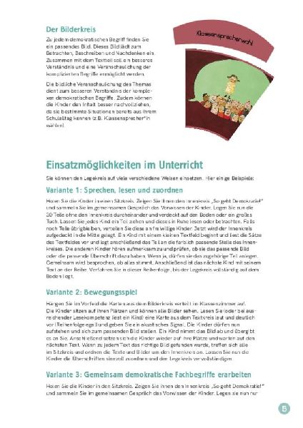 So geht Demokratie! Legekreis für die Grundschule in 10 Bildern