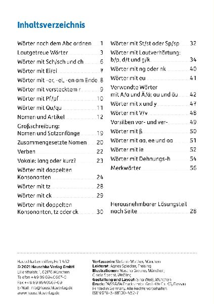 Mein Übungsheft Rechtschreiben 2. Klasse