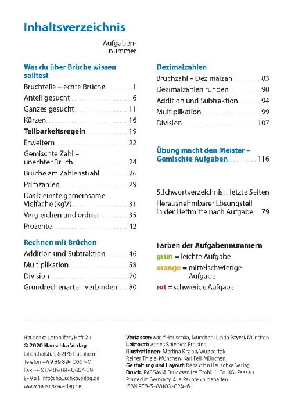 Bruchrechnen ab 6. Klasse