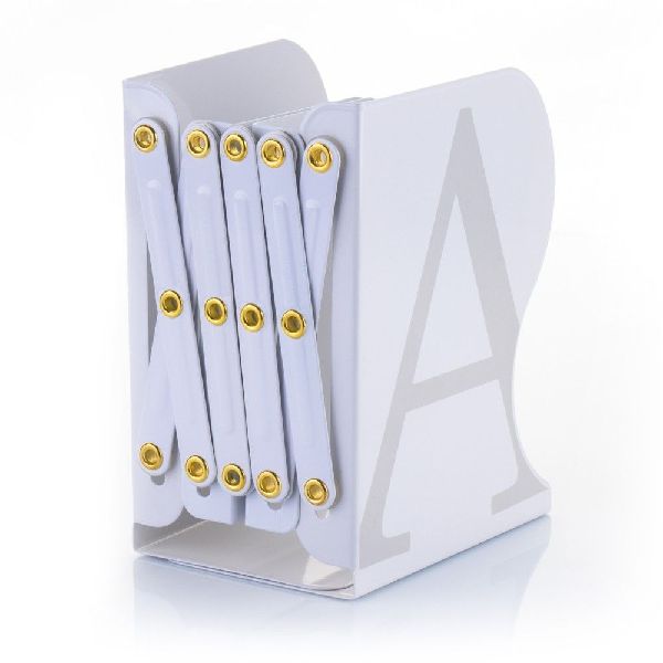 MyLibrary Flexibles A-Z Metall-Buchregal (weiß)