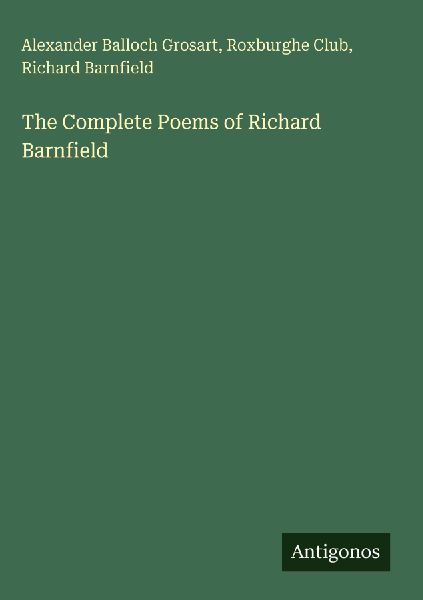 The Complete Poems of Richard Barnfield
