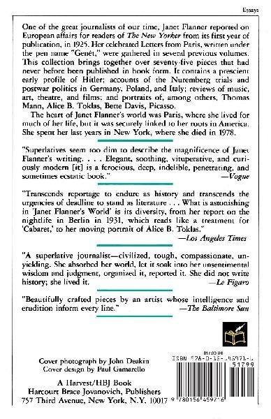 Janet Flanner's World
