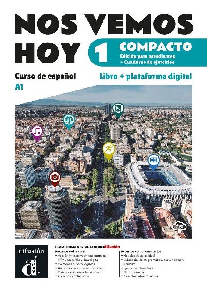 Nos vemos hoy 1 Compacto Ed. hibrida estudiantes + cuaderno de...