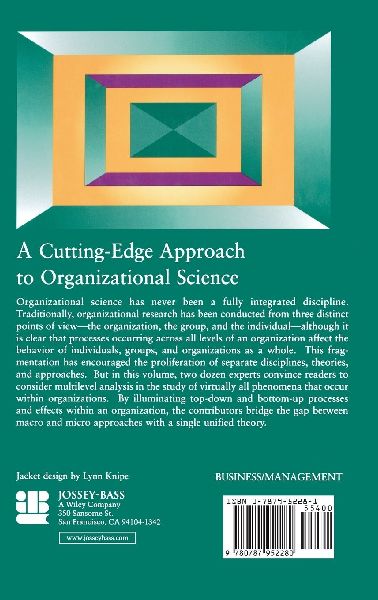 Multilevel Theory, Research, and Methods in Organizations