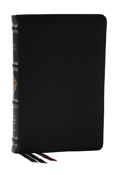 RSV Personal Size Bible with Cross References, Black Premium G...