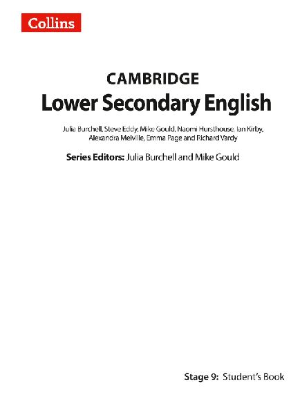 Lower Secondary English Student's Book: Stage 9