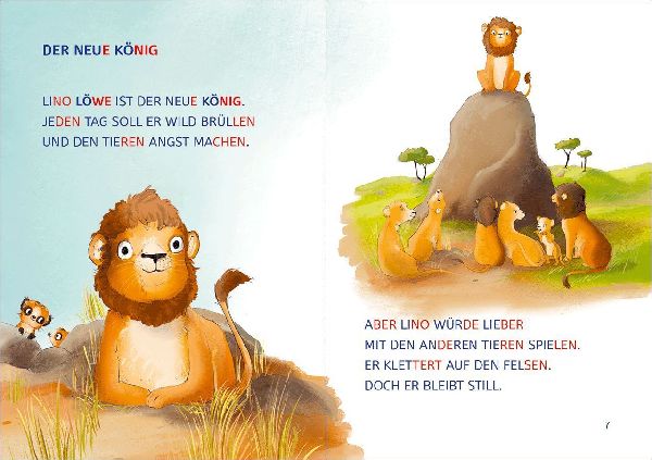 Leselöwen 1. Klasse - Ein Löwe findet Freunde (Großbuchstabenausgabe)