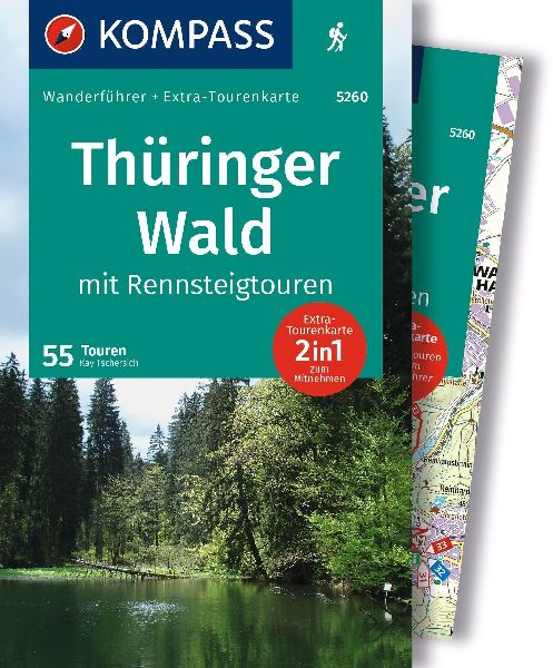 KOMPASS Wanderführer Thüringer Wald mit Rennsteigtouren, 55 ...