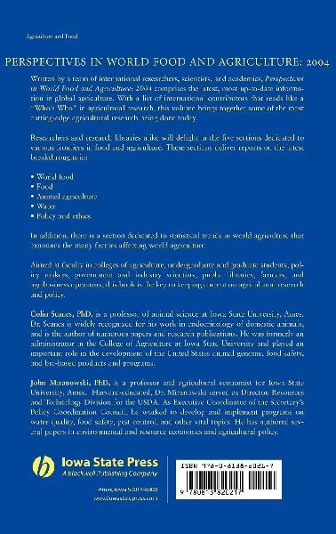Perspectives in World Food and Agriculture 2004, Volume 1