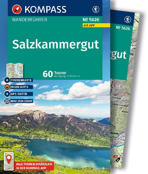 KOMPASS Wanderführer Salzkammergut, 60 Touren mit Extra-Toure...
