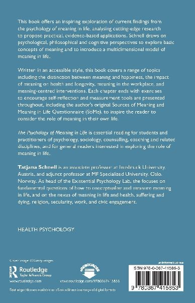 The Psychology of Meaning in Life