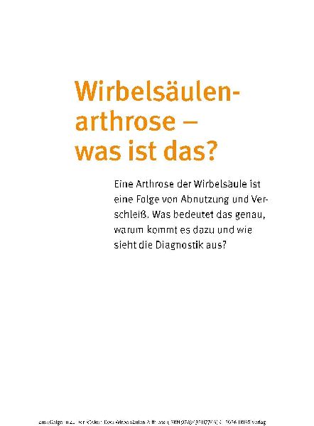 Der Rücken-Doc: Wirbelsäulen-Arthrose
