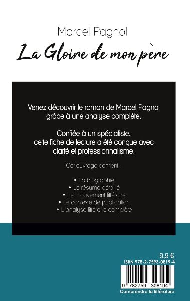 La Gloire de mon père de Marcel Pagnol (fiche de lecture et analyse complète de l'¿uvre)