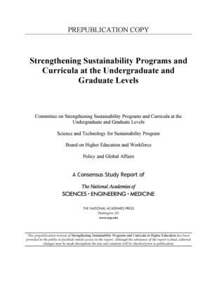 Strengthening Sustainability Programs and Curricula at the Und...