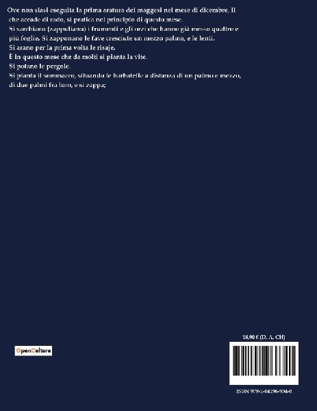 CALENDARIO DELLO AGRICOLTORE SICILIANO