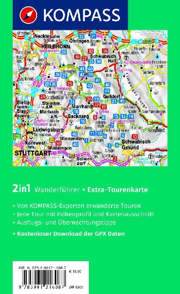 KOMPASS Wanderführer Naturpark Schwäbisch-Fränkischer Wald, Die Wanderregion bei Stuttgart, 50 Touren mit Extra-Tourenkarte