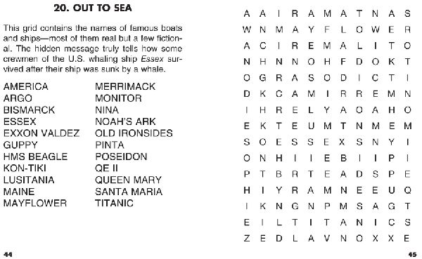 Large Print Word Search Puzzles 2