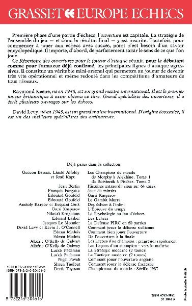 Répertoire des ouvertures pour le joueur d'attaque