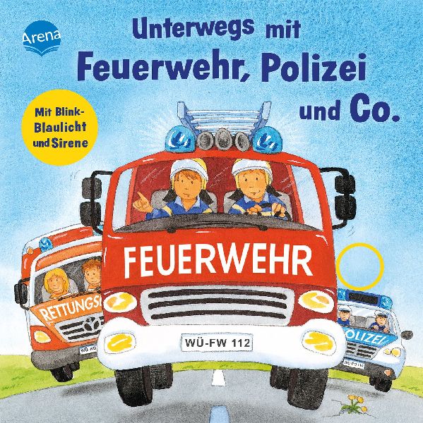 Unterwegs mit Feuerwehr, Polizei und Co. Mit Blink-Blaulicht u...