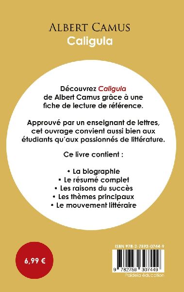 Fiche de lecture Caligula (Étude intégrale)