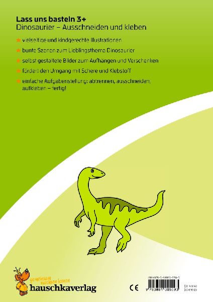 Lass uns basteln - Ausschneiden und kleben ab 3 Jahre - Dinosaurier