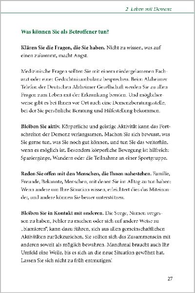 Demenz - der kompakte Ratgeber