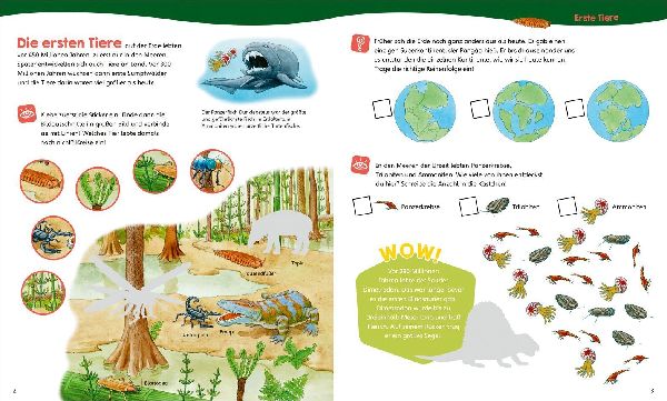 WAS IST WAS Junior Mitmach-Heft Dinosaurier und Tiere der Urzeit