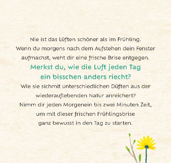 Sonnenschein und Blütenduft